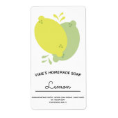 Homemade Soap Business Lemon Limoen Etiket (Voorkant)