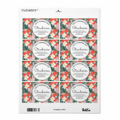 Homemade Soap Business Strawberries Hand Drawn Etiket (Full Sheet)