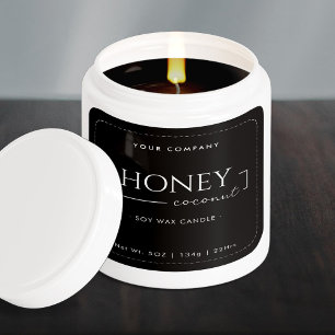 Homemade Soy Candle Chic Calligraphy Black Classic Vierkante Sticker