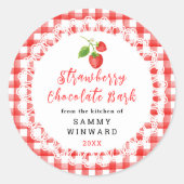Homemade Strawberry Chocolate Bark Label (Voorkant)