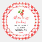 Homemade Strawberry Cookies Label (Voorkant)