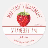 Homemade Strawberry Jam Labels (Voorkant)