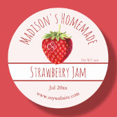 Homemade Strawberry Jam Labels