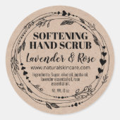 Homemade Sugar Hand Scrub Kraft Labels (Voorkant)