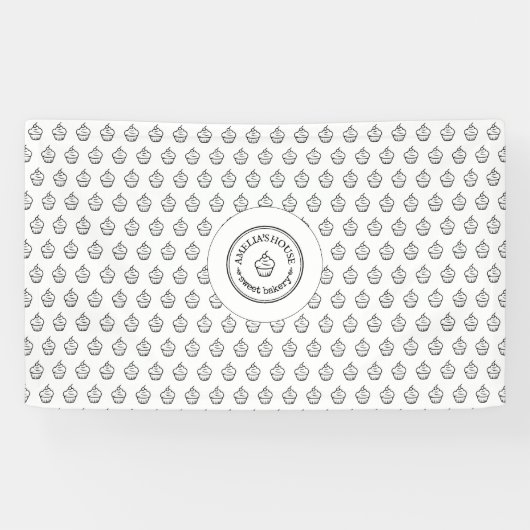 Homemade suikerbakkerij logo aangepast wit spandoek (Horizontaal)