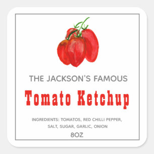 Homemade Tomato Ketchup   Sauce Label