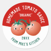 Homemade tomato Sauce Label met aangepaste tekst (Voorkant)