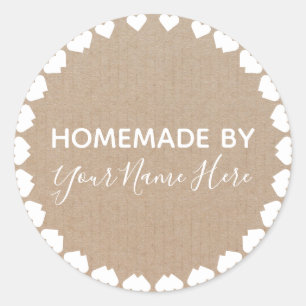 Homemade van Cookie Cake Craft Classic Roun Ronde Sticker