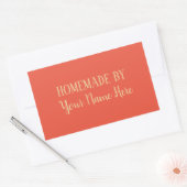 Homemade van Cookie Cake elegant modern Rechthoekige Sticker (Envelop)