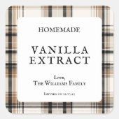 Homemade Vanilla Extract Bottle Stickers (Devant)