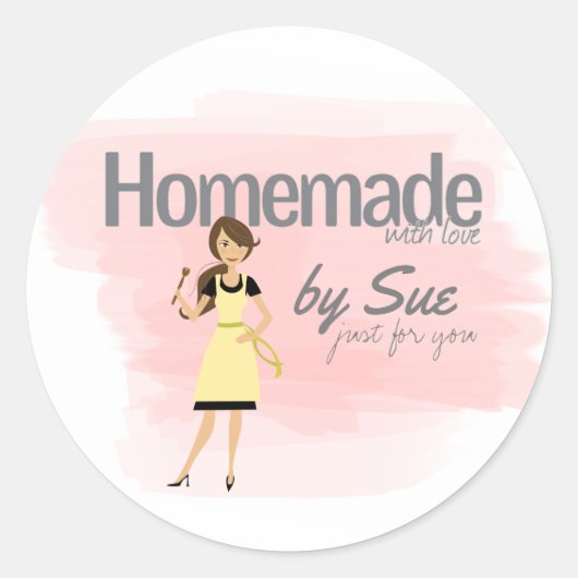 Homemade voor u met Stijlverkopers Ronde Sticker (Voorkant)