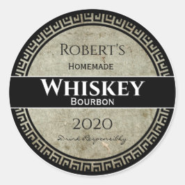 Homemade Whiskey Persoonlijke Ronde Sticker
