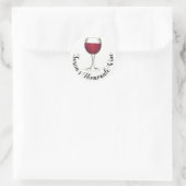 Homemade Wine - Gepersonaliseerd rood wijnglas Ronde Sticker (Tas)