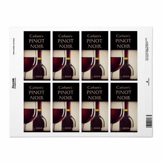 Homemade Wine Labels (verticaal) (Full Sheet)