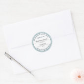 Homemade with Love Teal Gingham Food Gift Ronde Sticker (Envelop)