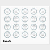 Homemade with Love Teal Gingham Food Gift Ronde Sticker (Vel)
