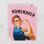 HOMEMAKER RETRO ROSIE LES CARTES POSTALES RIVETER (Devant / Derrière)