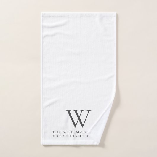 Homemonogram van de familie handdoek (Handdoek)