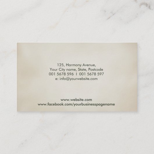 Homeopathie - Kruidengeneesmiddelen Visitekaartje (Achterkant)