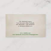 Homeopathie - Kruidengeneesmiddelen Visitekaartje (Achterkant)