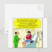 homeopathische chirurgische cartoon briefkaart (Voorkant / Achterkant)