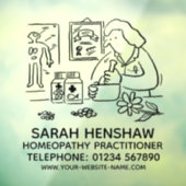 Homeopathische Homeopathie Praktijkplein Raamsticker (Vel 3)