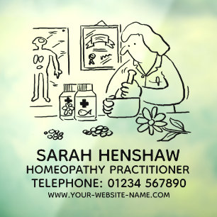 Homeopathische Homeopathie Praktijkplein Raamsticker