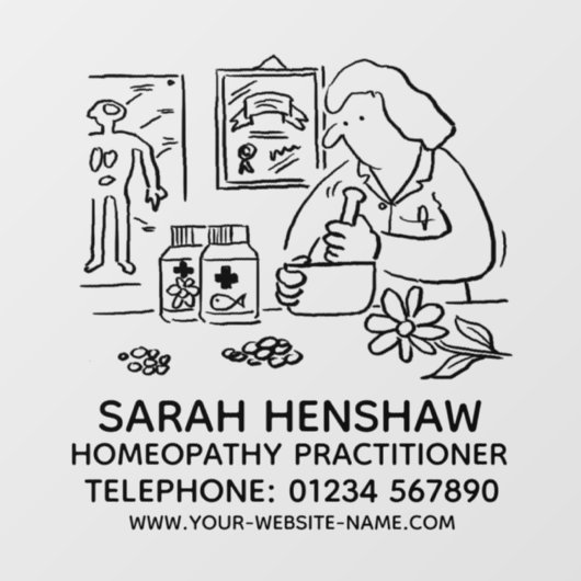 Homeopathische Homeopathie Praktijkplein Raamsticker (Vel)