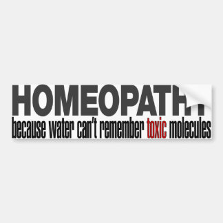 HOMEOPATHY BUMPERSTICKER