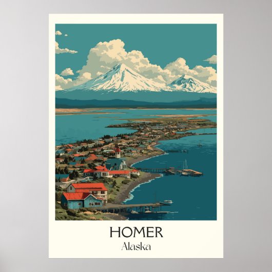 Homer Alaska Spit Kachemak Bay Poster (Voorkant)