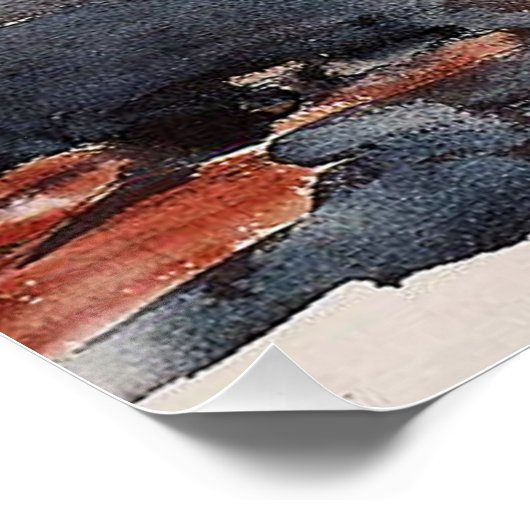 Homer - Bass, vis, beeldende kunst, Perfect Poster (Hoek)