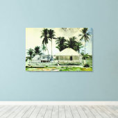 Homer - Cabins, Nassau Canvas Afdruk (Insitu (Houten vloer))