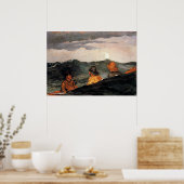 Homer - De maan kussen Poster (Keuken)