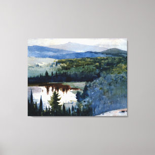 Homer - Indiaans dorp, Adirondacks Canvas Afdruk