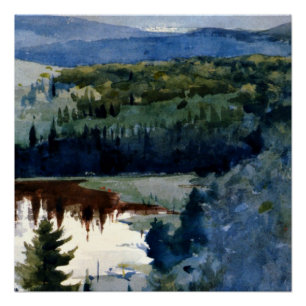 Homer - Indiaans dorp, Adirondacks Perfect Poster
