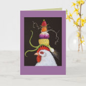 Homer le coq avec la carte casquette veggie (Fleur jaune)