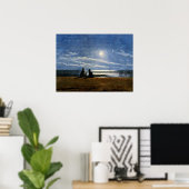 Homer - Moonlight, fijn kunstschilderij, Poster (Thuiskantoor)