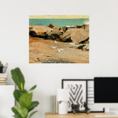 Homer - Rocky Coast and Gulls, fine art Poster (Thuiskantoor)