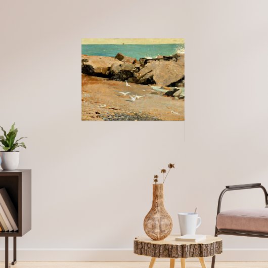 Homer - Rocky Coast and Gulls, fine art Poster (Woonkamer 3)