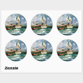 Homer - Sloop, Bermuda Ronde Sticker (Vel)