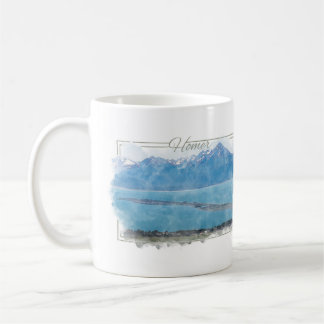 Homer, tasse de café d'aquarelle de l'Alaska