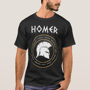 Homer the Iliad and Odyssey Heroes of the Trojan W T-shirt