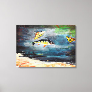 Homer - Vissen en Vlinders, beroemd schilderij Canvas Afdruk