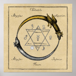 Homer's Dragons Ouroboros Square Poster