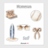 Homerun Baseball Surfing Sticker (Vel)