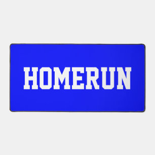 HOMERUN Texte Blanc Gras en Gras sur Bleu Royal