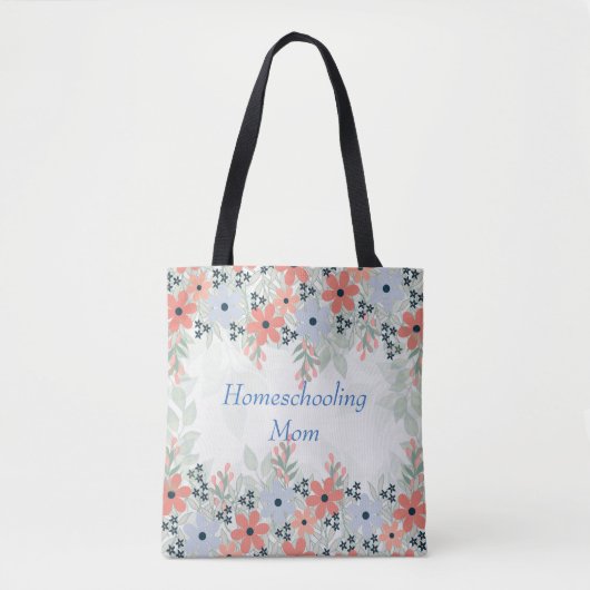 Homeschoing mam Floral Tote Bag (Voorkant)