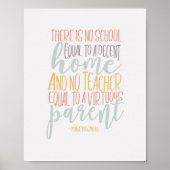 Homeschool Citation Typographie Art Poster (Devant)
