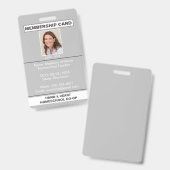 Homeschool CO-OP Adhésion Grey Parent ID Badge (Front & Back)