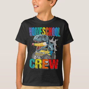 Homeschool Crew Monster Truck Dinosaur Boys  T-shirt